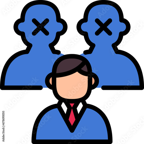 absence color outline icon