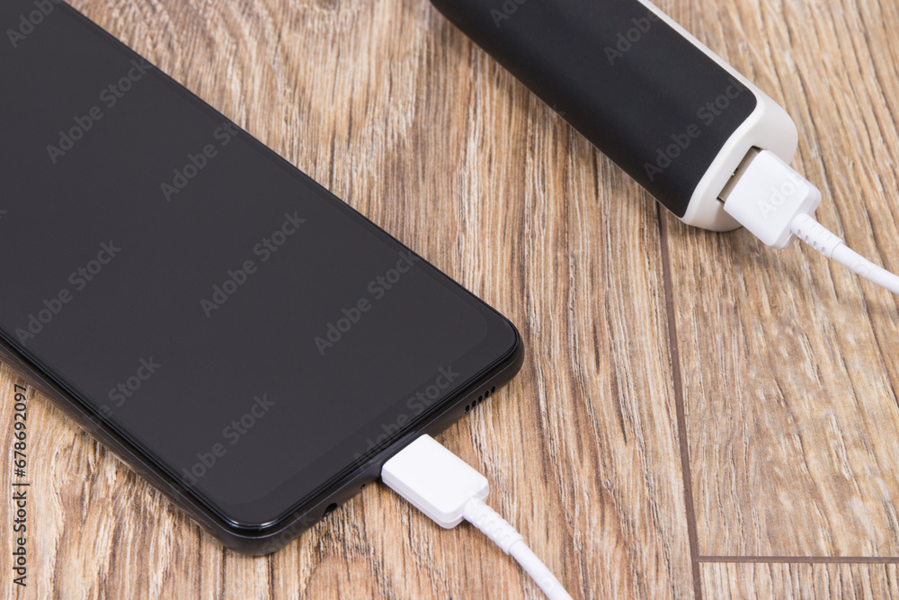 External powerbank charging battery of smartphone or mobile phone External powerbank charging battery of smartphone or mobile phone