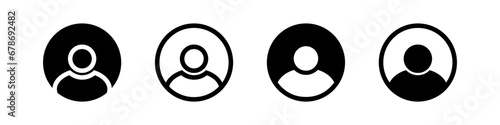 Vector icon user profile login or access authentication. User icon set, avatar. Member profile illustration. photo