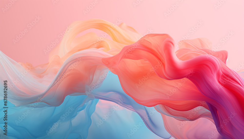 Abstract minimalistic wallpaper with translucent wave of paint in pastel colors. Viscous liquid. Abstract minimalistic wallpaper with translucent wave of paint in pastel colors. Viscous liquid.