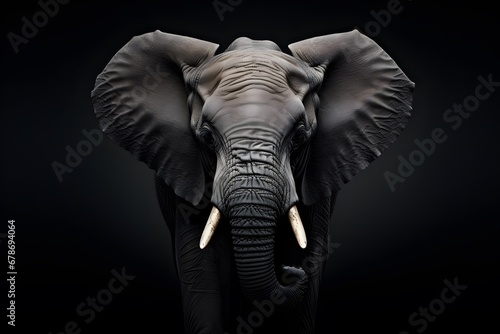 Elephant, Professional photo, national geographic style, background, minimalistic  © czphoto