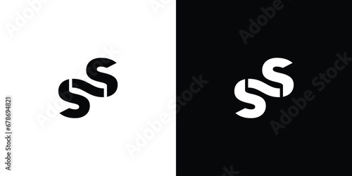 Modern and unique letter SS initials logo design