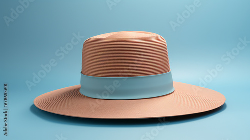 Large women`s hat, pastele colour, High resolution created with Generative Ai photo