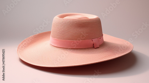 Large women`s hat, pastele colour, High resolution created with Generative Ai photo