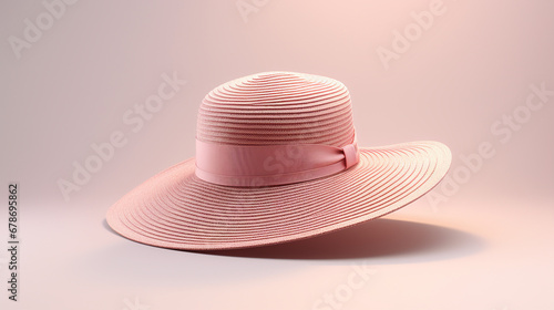 Large women`s hat, pastele colour, High resolution created with Generative Ai