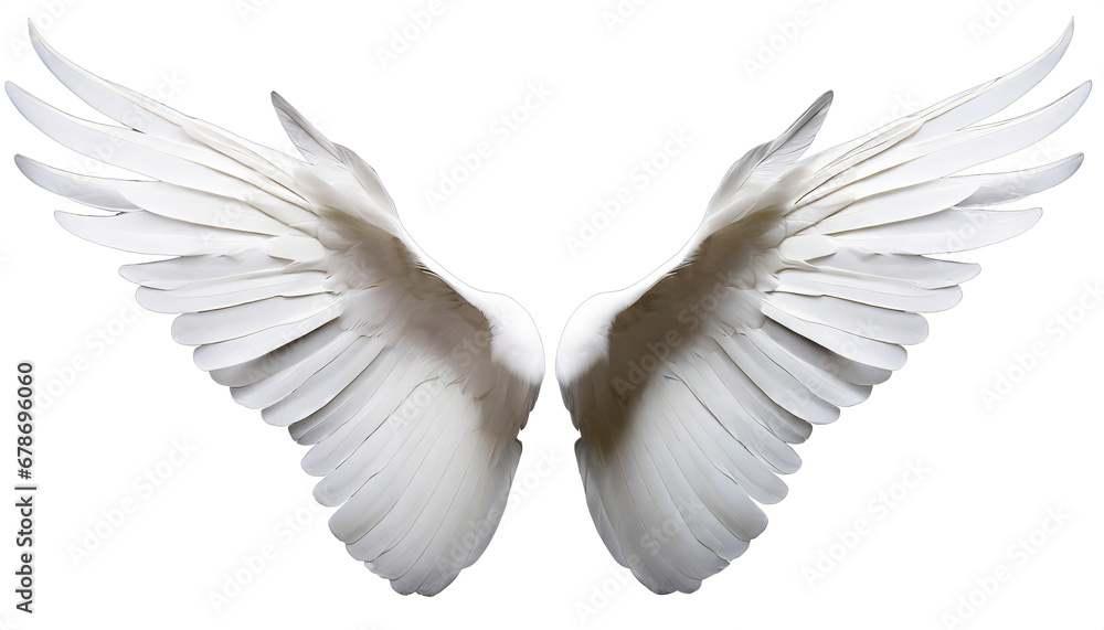 Naklejka premium white wing isolated AI generative