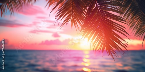 Tropical Sunset Bliss, Generative AI