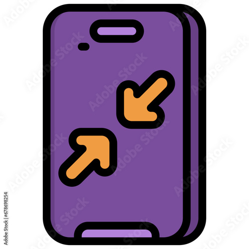 RESIZE,reduce,decrease,small,arrows,smartphone.svg