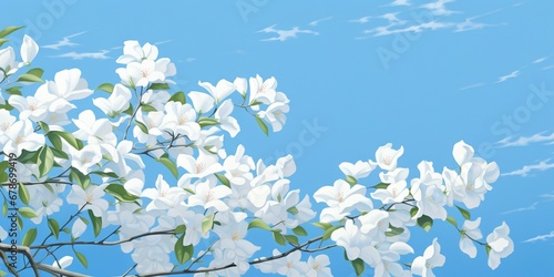 Spring Blossoms under Blue Skies, Generative AI