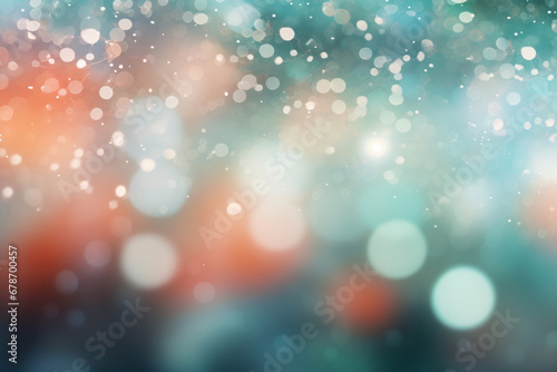 Abstract blur bokeh banner background. Silver bokeh on defocused colorful background 