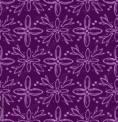 Lilac Flowers Vector hand drawn sketch