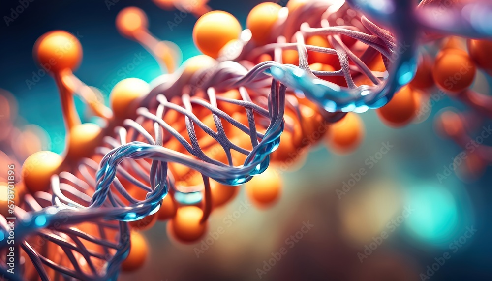 Protein structure or macromolecules consisting of a chain of amino acid ...