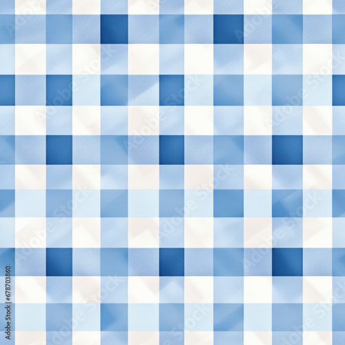 Blue Gingham Checkered Pattern

