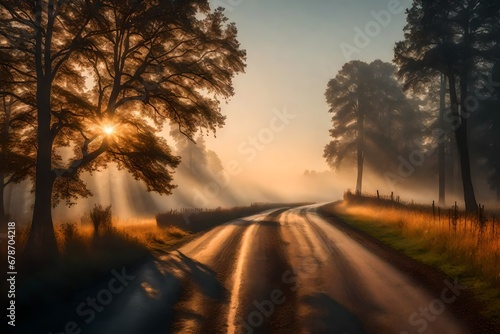 sunset on the road © Hameed
