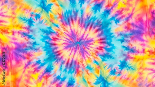 Tie dye shibori psychedelic 60s, 70s pattern. Watercolour vivid abstract texture. Tie Dye colourful background. Hand drawn ornamental. Print for textile, fabric, wallpaper, wrapping paper