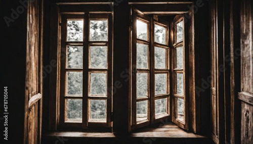 old wooden window