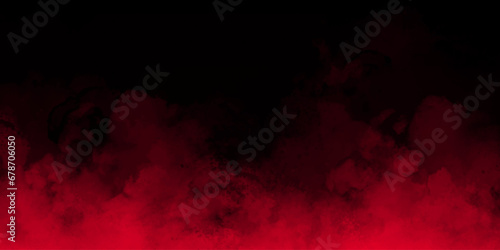 Red smoke or fog color isolated on transparent dark background. Abstract Red powder explosion with particles. Colorful dust cloud explode, paint holi, mist smog effect. Realistic vector illustration