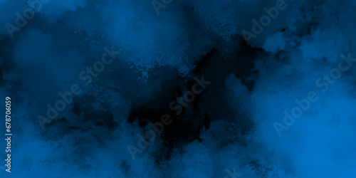 Navy blue smoke texture on black. Freeze motion of dust splash Abstract background of chaotically mixing puffs of smoke on a dark blue particles explosion on black background graphics pattern lines.