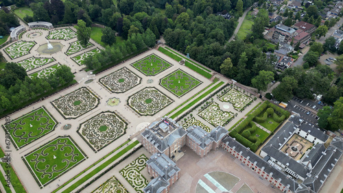 Symphony of Elegance: Palatial Splendor with Fountain and Tranquil Gardens. Het Loo. 