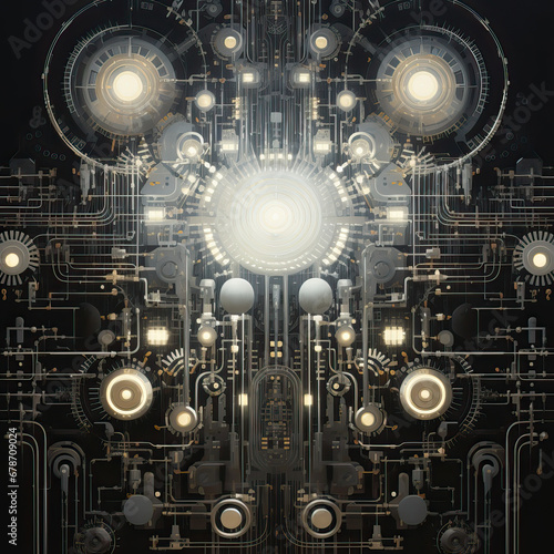 Microcosm Unveiled: A Technological Symphony of Circuitry and Light