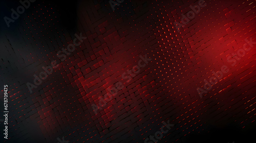 Deep red and black gradient textured background with a dot matrix pattern, photo studio backdrop, computer digital wallpaper, generative ai photo