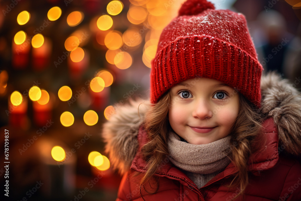 Generative AI portrait of small funny child believe in santa claus waiting christmas gifts presents Generative AI portrait of small funny child believe in santa claus waiting christmas gifts presents