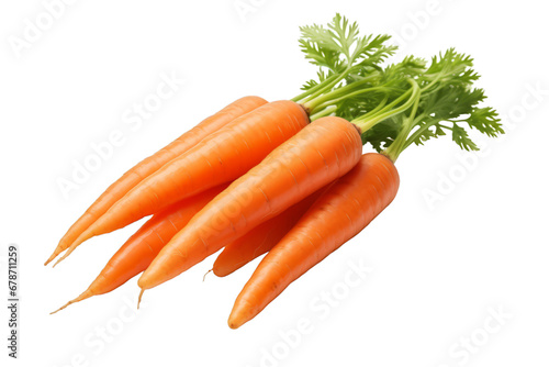 Some carrots on a white transparent background