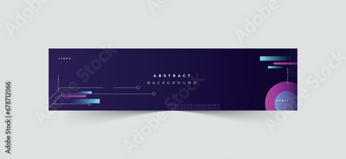 LinkedIn banner template, business linkedin abstract background