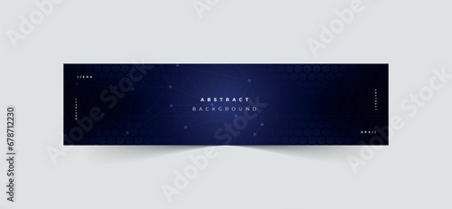 LinkedIn blue banner template, abstract linkedin banner template