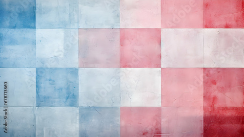 Abstract background in the colors of the United States flag. Distressed faded vintage pink red texture, classy job report background or brochure, labor day template, digital wallpaper, generative ai © pawczar