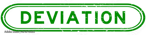 Grunge green deviation word rubber seal stamp on white background