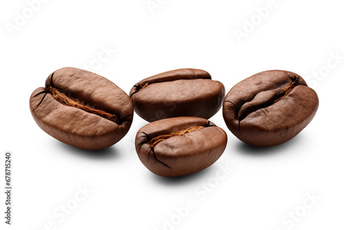 Coffee beans . Cut out on transparent