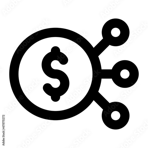 Crowdfunding icon with outline style.