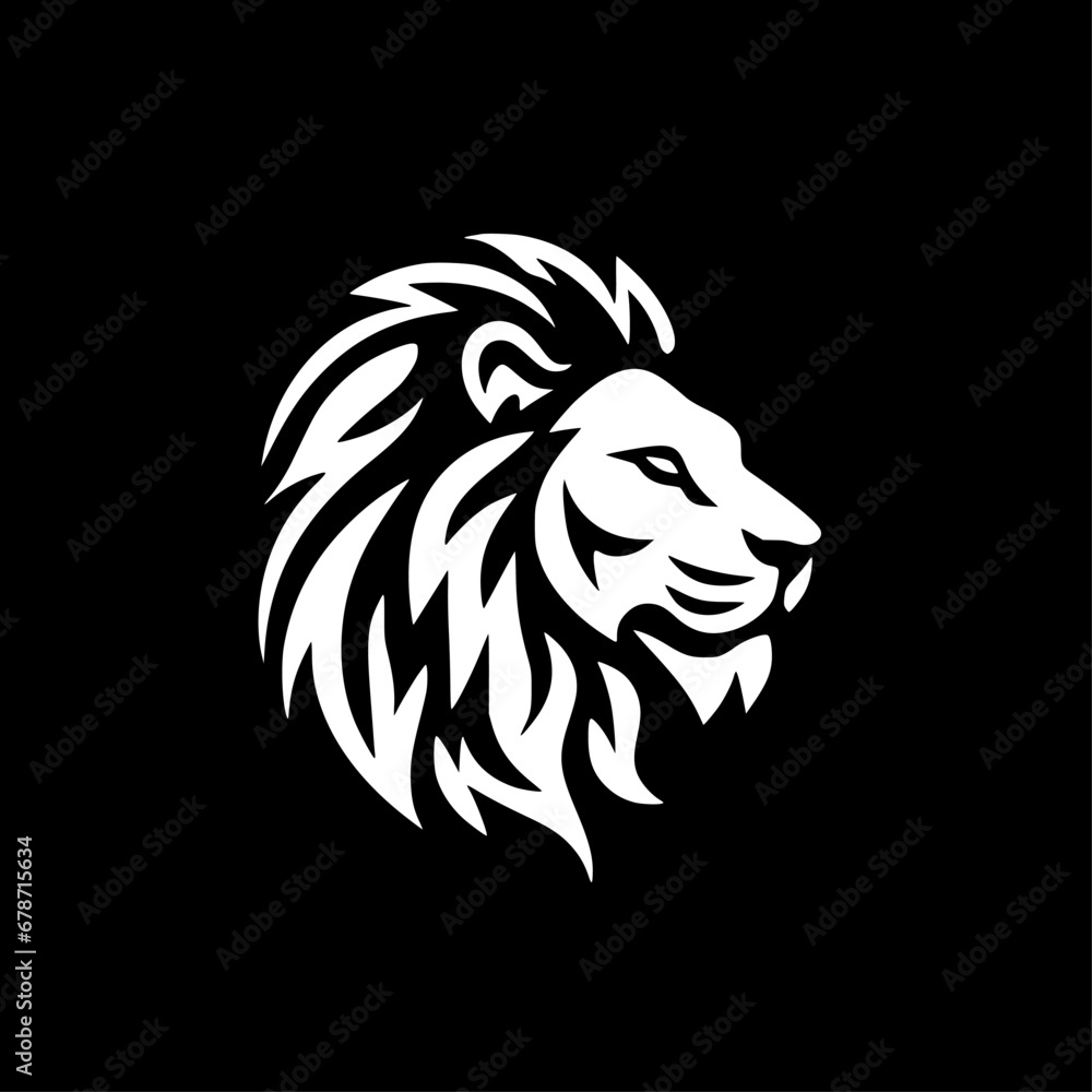 Lion | Minimalist and Simple Silhouette - Vector illustration