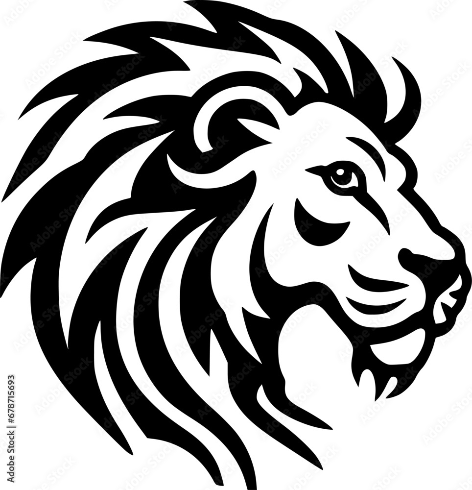 Fototapeta premium Lion - Minimalist and Flat Logo - Vector illustration
