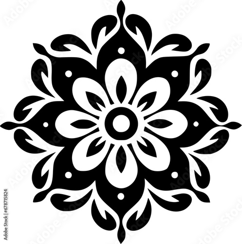 Mandala - Minimalist and Flat Logo - Vector illustration