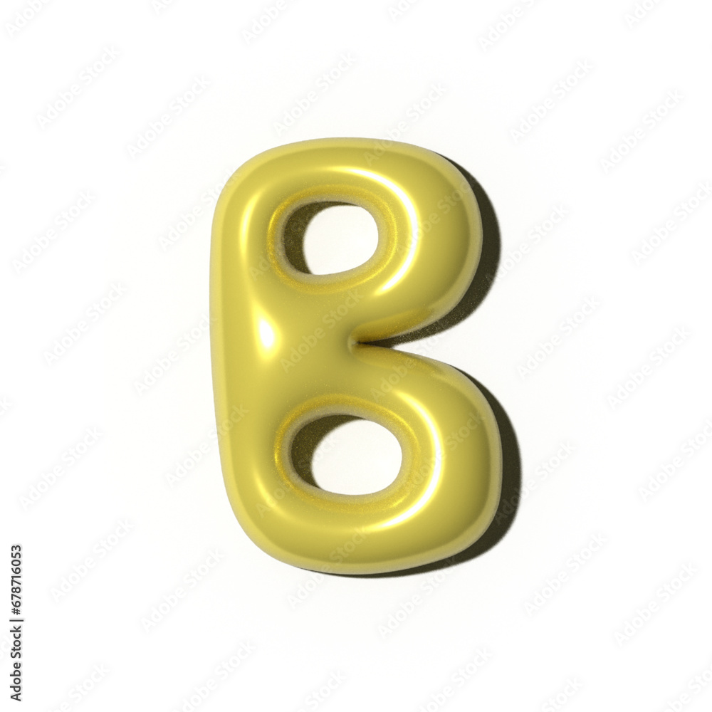 3D alphabet letter resembling a playful balloon. For adding a touch of childlike wonder to school projects, children's books, birthday party invitations, cartoon-themed designs. 3D alphabet letter resembling a playful balloon. For adding a touch of childlike wonder to school projects, children's books, birthday party invitations, cartoon-themed designs.
