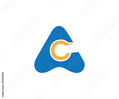 AC letter logo design vector