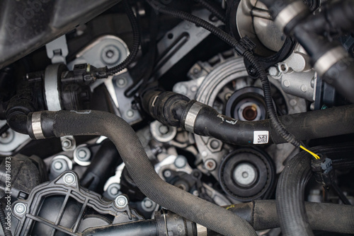 closeup of car engine background © Ruslan