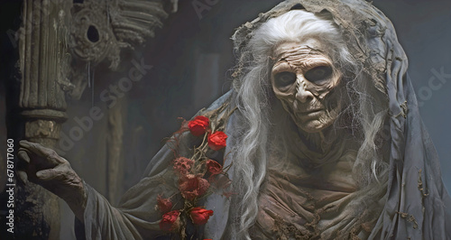 witch, hag or crone. AI generated.