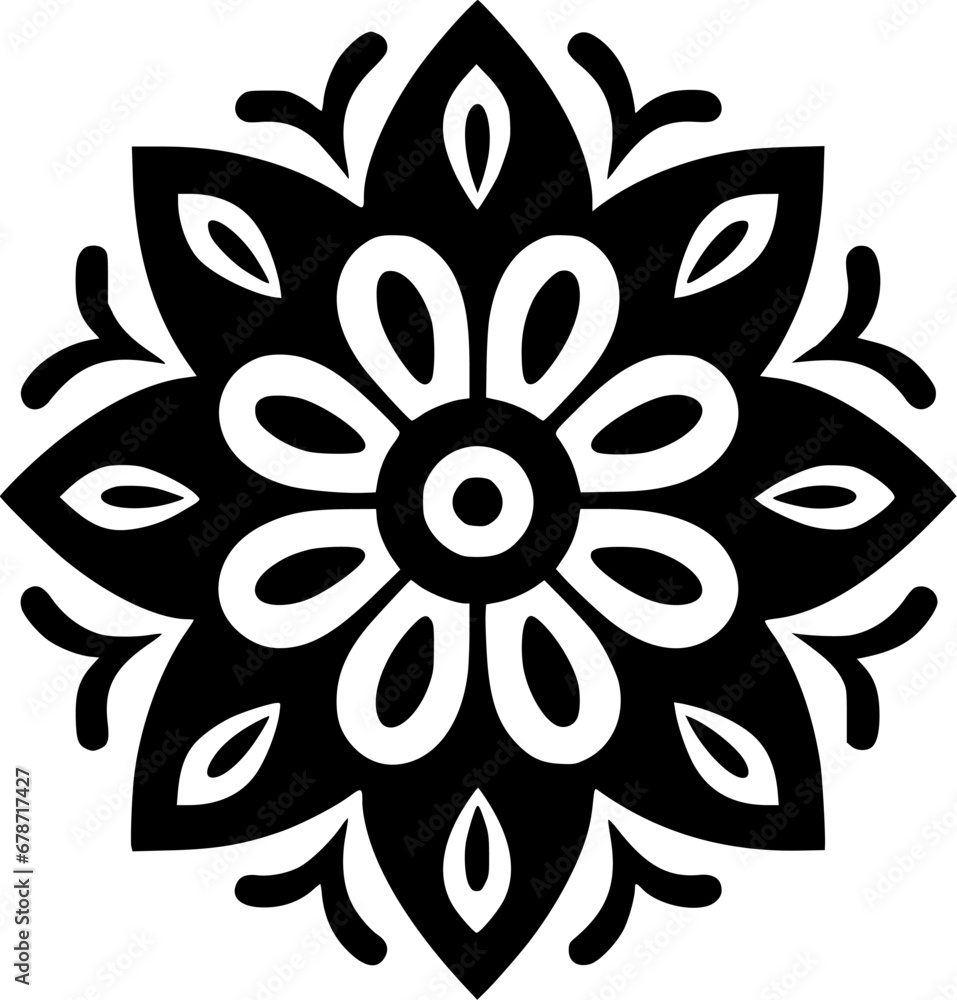 Mandala | Black and White Vector illustration Mandala | Black and White Vector illustration