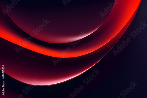 Abstract vector wavy lines flowing smooth curve dark red gradient color in concept of luxury, technology, modern.