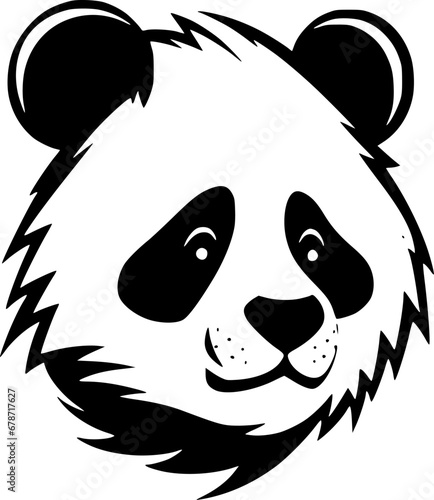 Panda - Minimalist and Flat Logo - Vector illustration