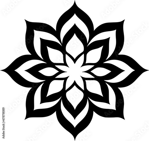 Mandala   Black and White Vector illustration