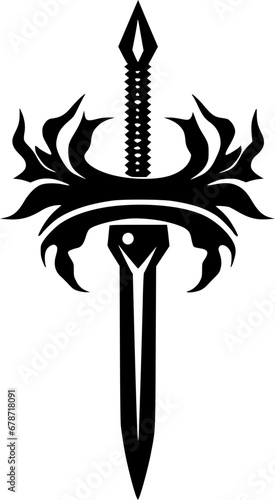 Katana | Black and White Vector illustration