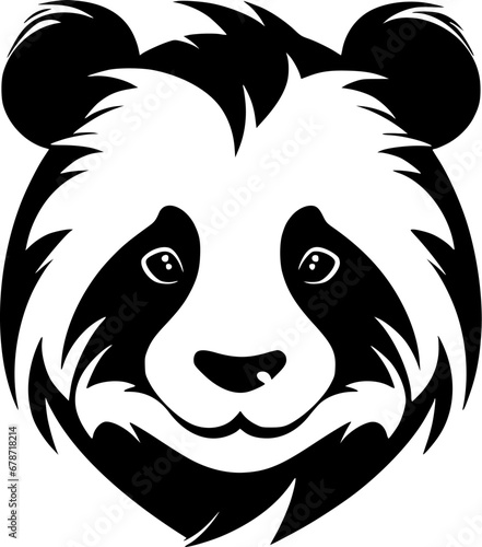 Panda | Black and White Vector illustration