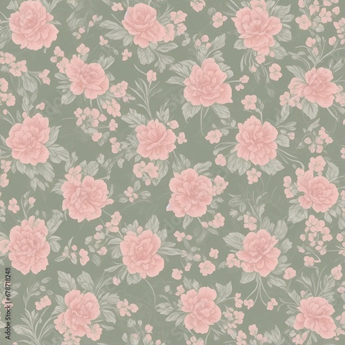 beautiful floral flower seamless pattern background for premium product ai generated