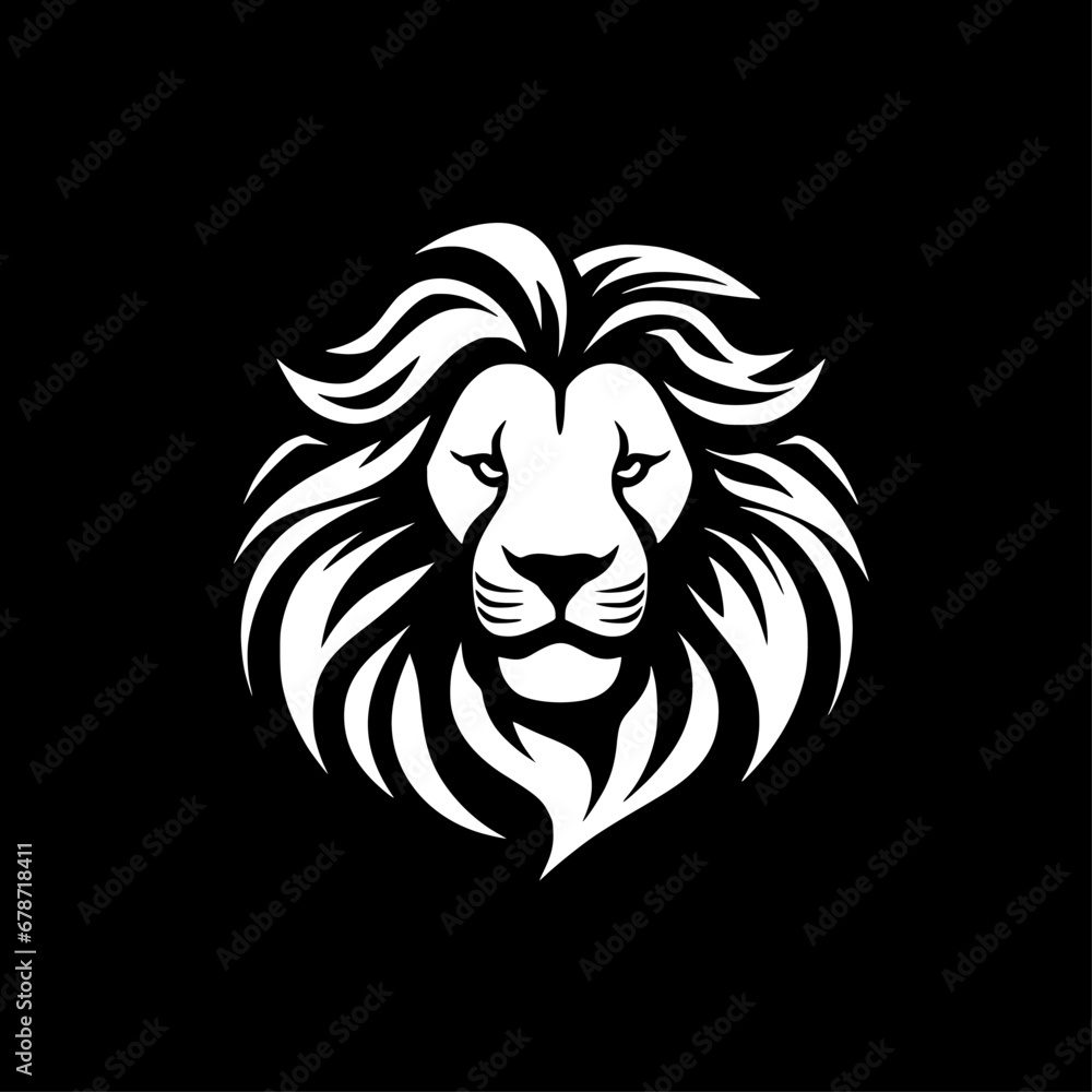 Lion | Minimalist and Simple Silhouette - Vector illustration