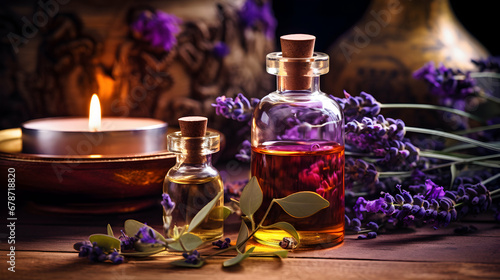 Essential flower oil for aromatherapy, generative ai