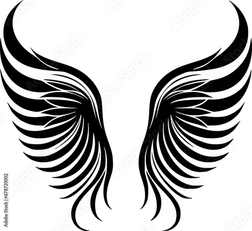 Angel Wings | Minimalist and Simple Silhouette - Vector illustration